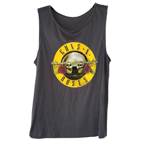 🤑 5/$20 Guns n Roses Sleeveless Grey Graphic Tank Top - Picture 5 of 7